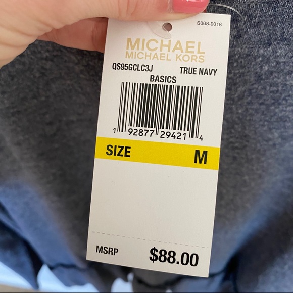 (NWT) Michael Kors | Long Sleeve Peplum Cotton Tee - Picture 4 of 5